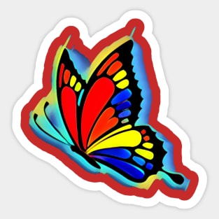 Bright and Bold Butterfly Sticker